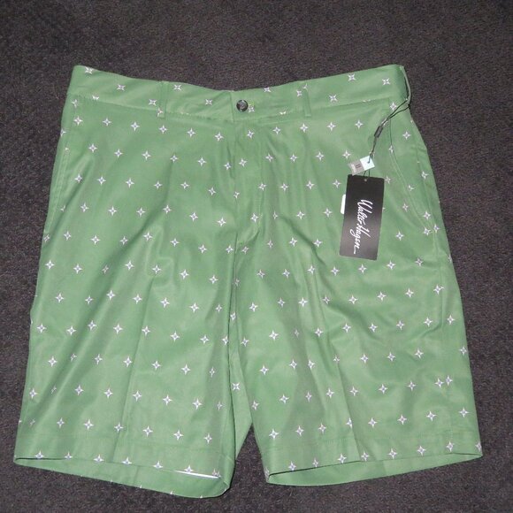 Walter Hagen Perfect 11 Golf Shorts Green Sz 36 NWT - Picture 1 of 5